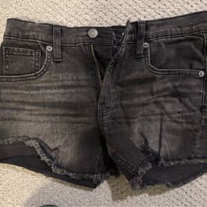 GAP Girls Distressed Black Denim Shorts
